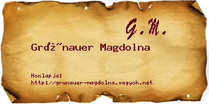 Grünauer Magdolna névjegykártya